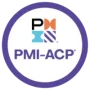 orgalean Badges - Agile Certified Practitioner: Ein runder Badge als Nachweis der Ausbildung zum Agile Certified Practitioner.